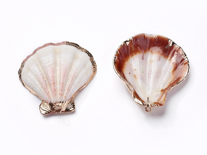 achat Pendentif coquillage coquille 45 mm- bordure dorée
