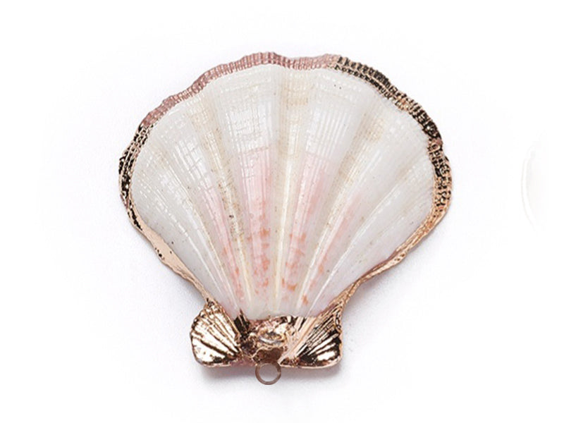 Achat Pendentif coquillage coquille 45 mm- bordure dorée
