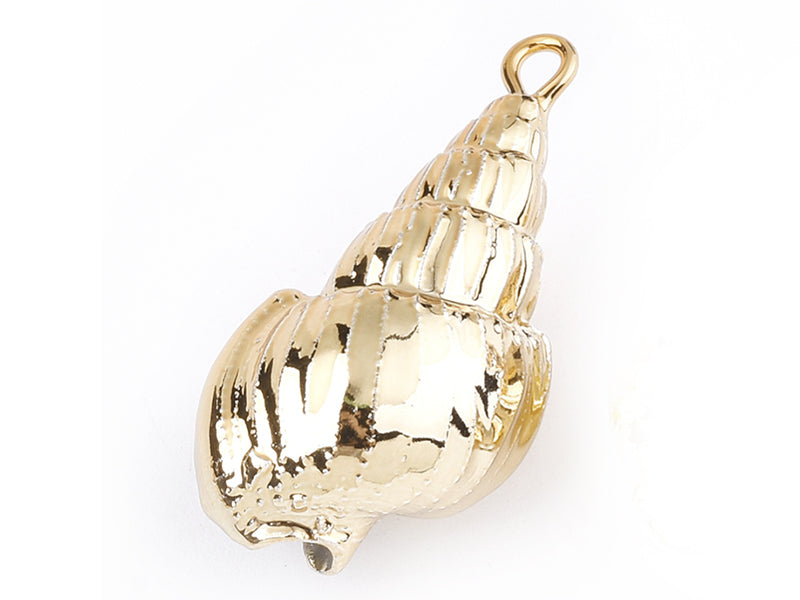 Achat Pendentif coquillage spirale 25 mm - laiton doré