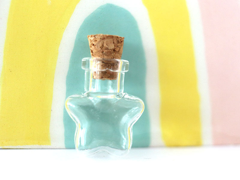 achat Fiole en verre étoile - 25 mm