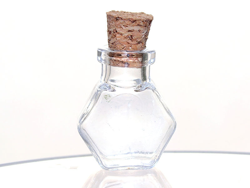 Achat Fiole en verre hexagone - 25 mm