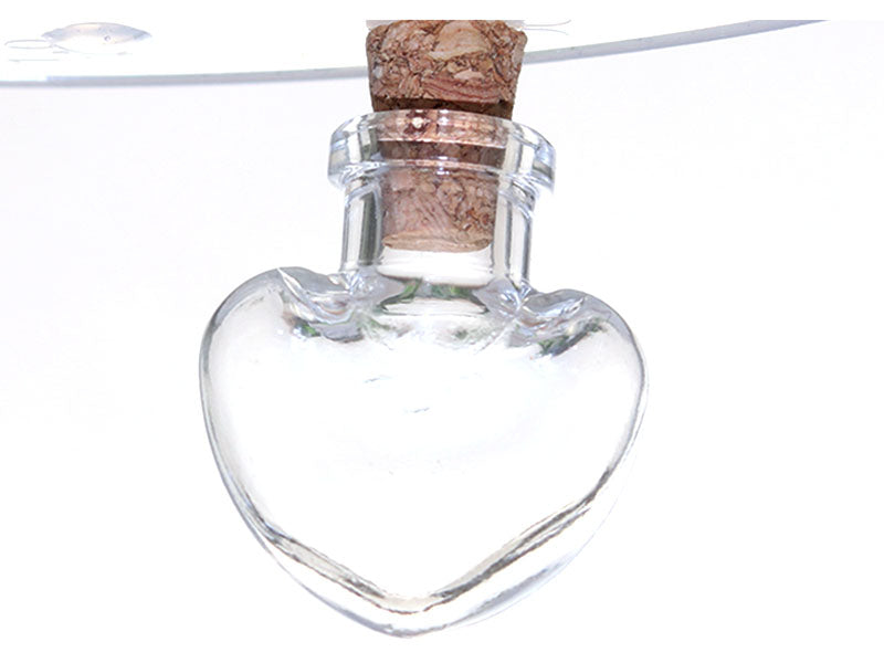 Achat Fiole en verre coeur - 25 mm