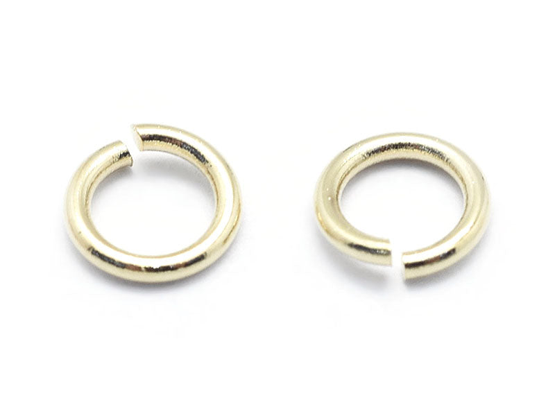 Achat 20 anneaux 5 mm - doré à l'or fin 18K