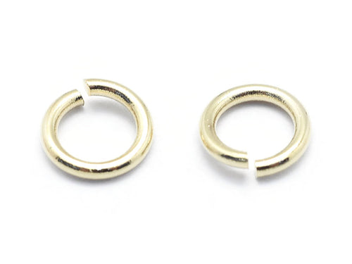Achat 20 anneaux 5 mm - doré à l'or fin 18K