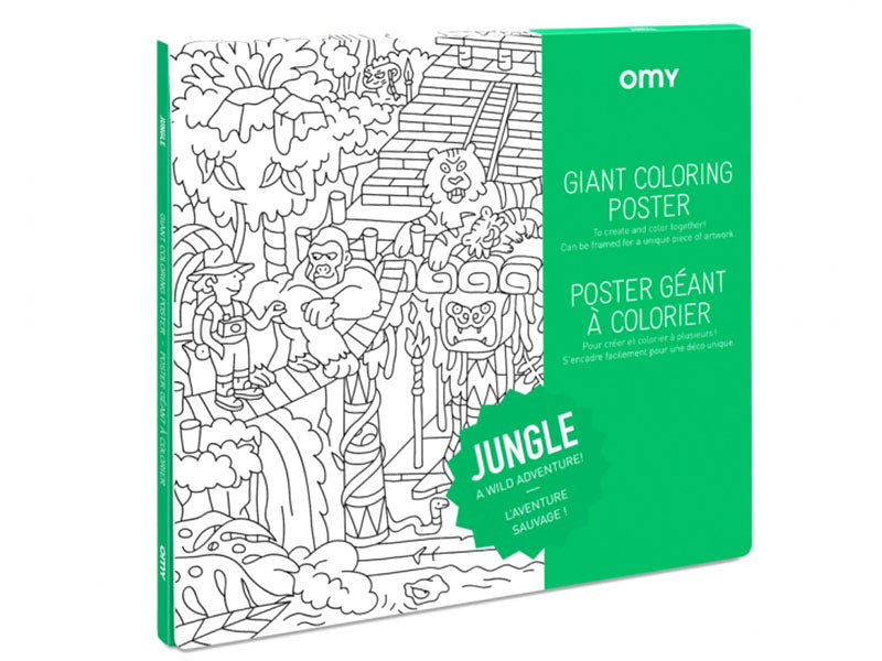 Achat Poster géant en papier à colorier - JUNGLE - OMY