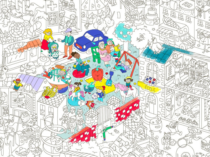 Achat Poster géant en papier à colorier - KIDS LIFE - OMY