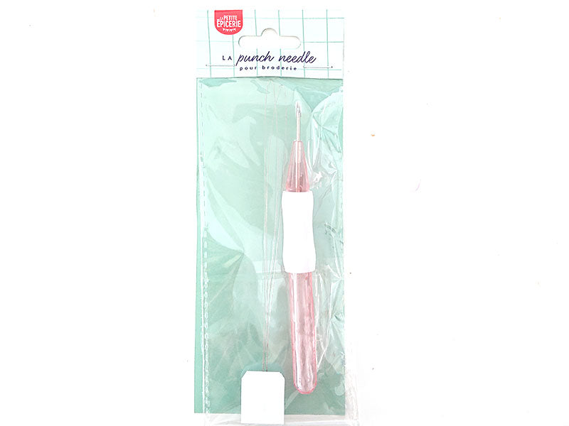 achat Punch needle / aiguille magique pour broderie facile - rose et blanc