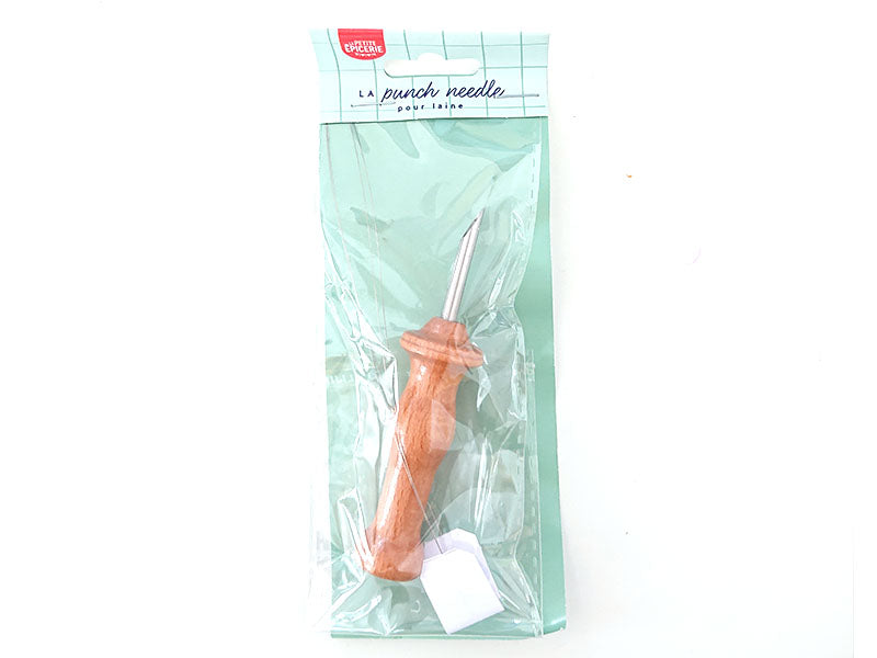 Achat Punch needle / aiguille magique pour laine  - manche en bois - 8/10 mm