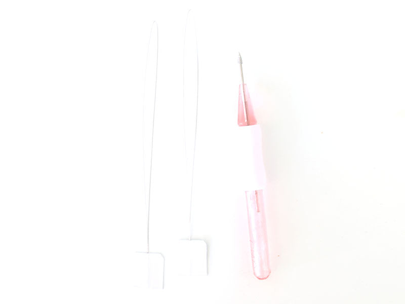 Achat Punch needle / aiguille magique pour broderie facile - rose et blanc