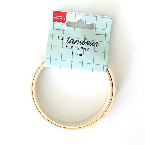 Achat Tambour à broder bois clair - 7,5 cm