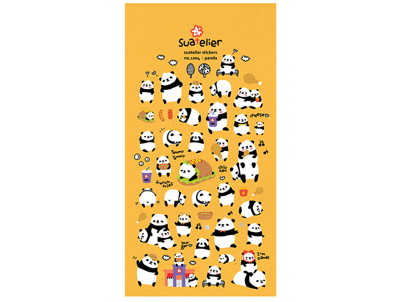 Achat Stickers pandas rigolos effet 3D