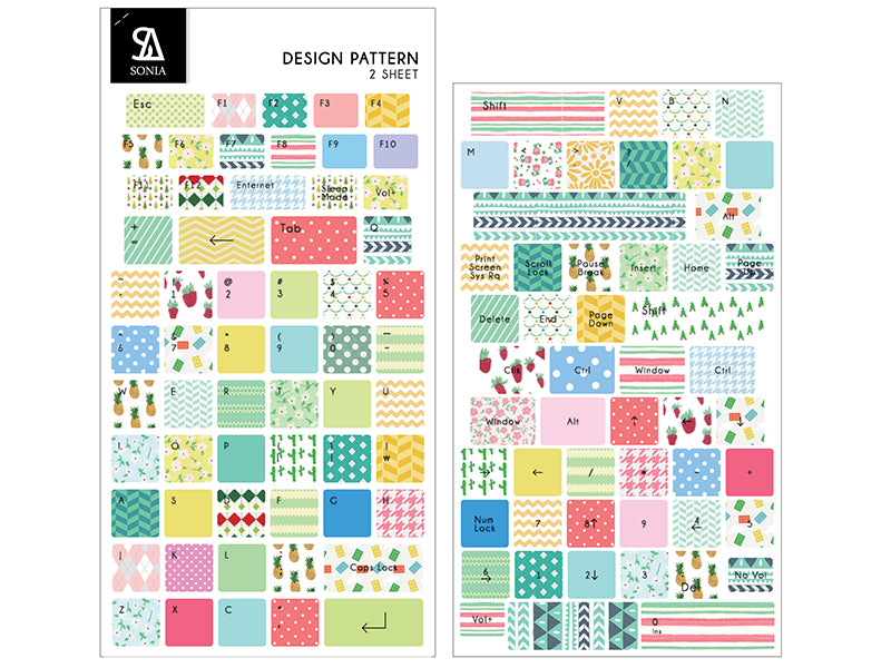 Achat Stickers touches clavier graphiques