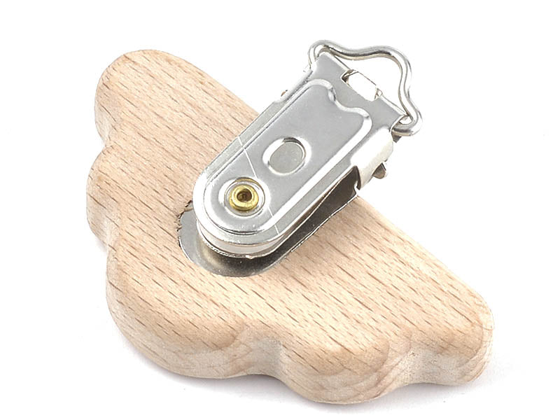 Achat Pince clip accroche tétine pour bébé - bois clair - nuage