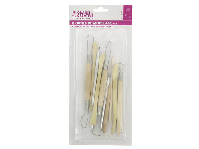 Achat Lot de 11 outils de modelage + 1 trousse plastique en ligne