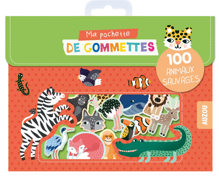 Achat Pochette de 100 Gommettes - Animaux sauvages - Auzou