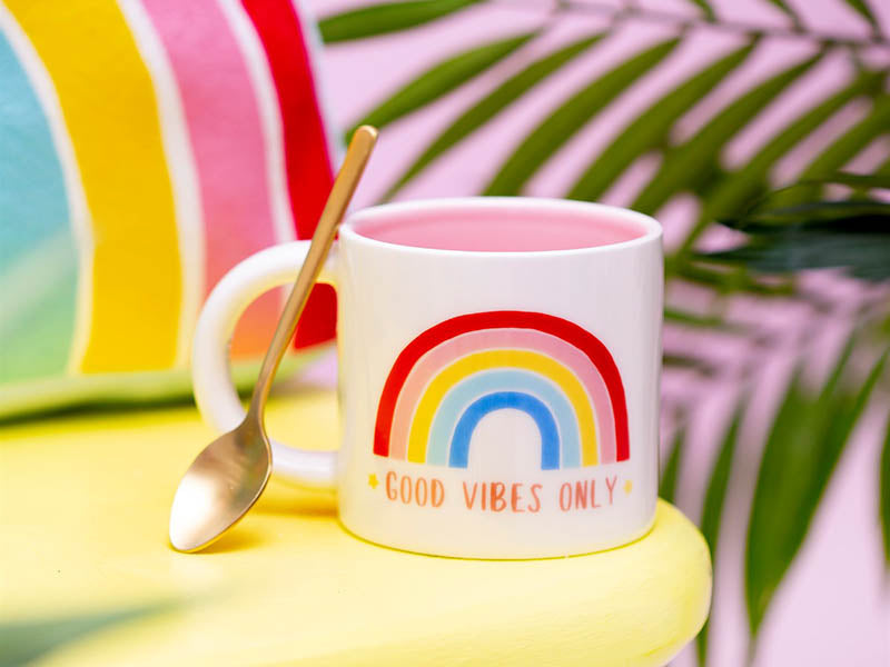 Achat Tasse arc-en-ciel en porcelaine - Sass and Belle
