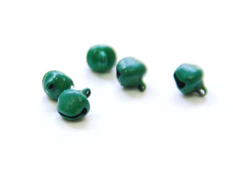 Achat 1 petit grelot en métal - vert mat