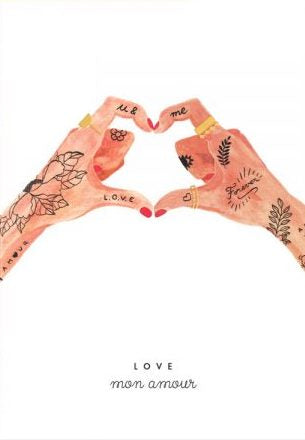 Achat Carte aquarelle - Hands of love - ATWS