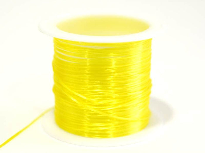 Achat 12 m de fil élastique brillant -  jaune fluo