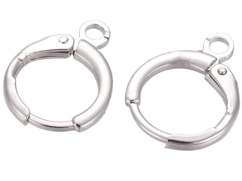 Achat Paire de dormeuses rondes à breloques - flash argent 925