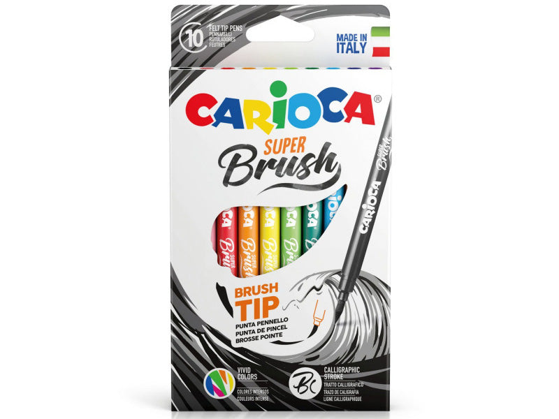 Achat Set de 10 feutres Brush - Carioca Super Brush