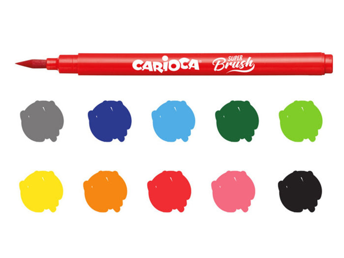Achat Set de 10 feutres Brush - Carioca Super Brush