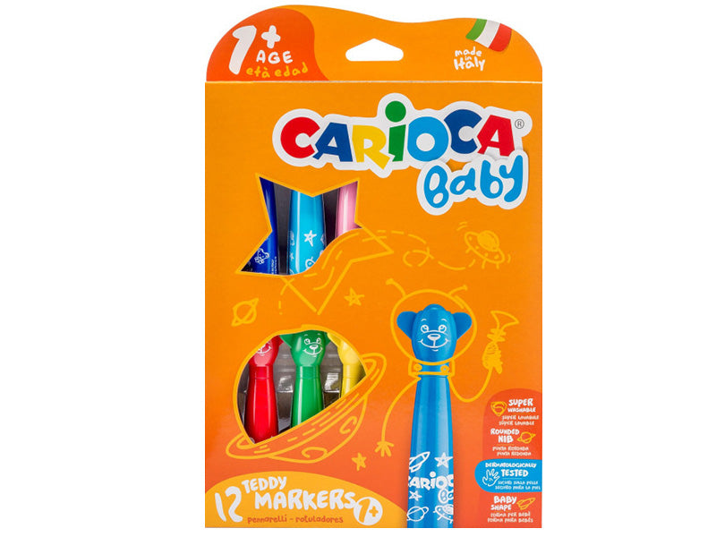 Achat Set de 12 feutres marqueurs 1+ - Carioca Baby Teddy