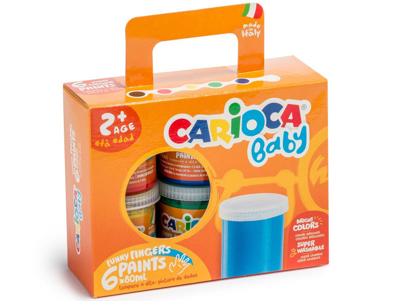 Achat Set de 6 peintures à doigts - 6 x 80 ml