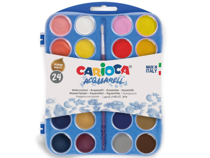 Achat Palette d'aquarelle - 24 couleurs - Carioca