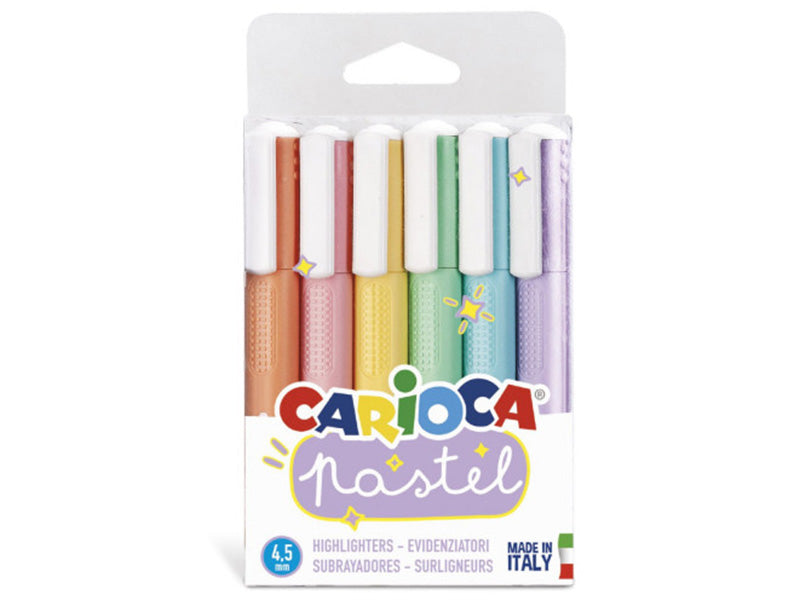 Achat 6 surligneurs pastel - Carioca Pastel