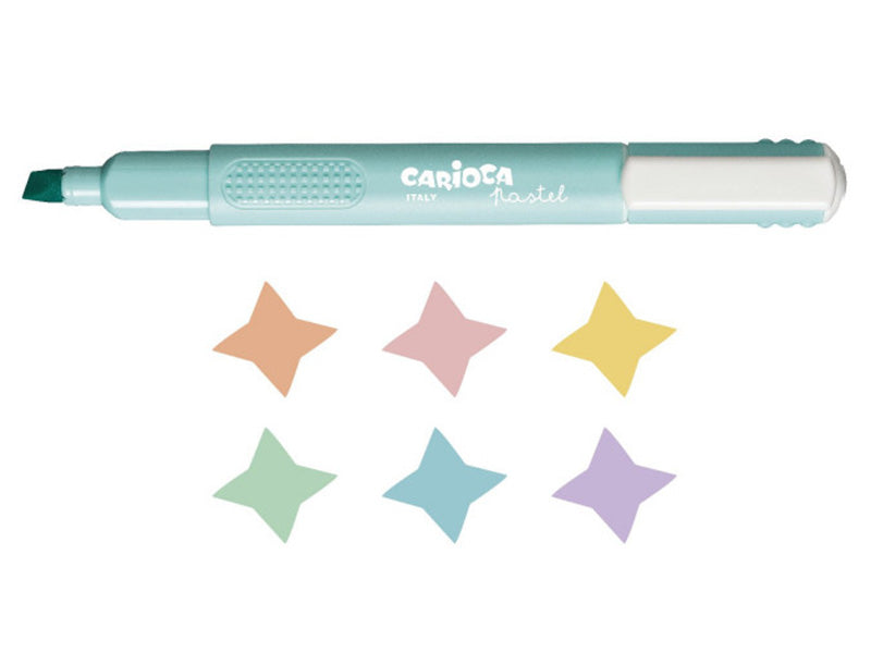 Achat 6 surligneurs pastel - Carioca Pastel