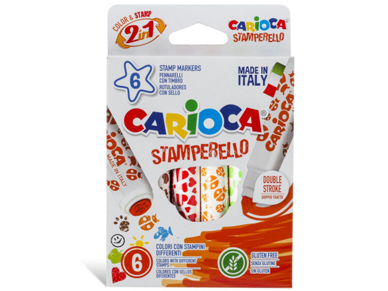 Achat Set de 6 feutres double pointe - Carioca Stamperello