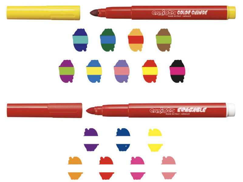 achat Pochette de 20 feutres à l'encre magique et effaçable - Carioca Magic Erasable & Color Change