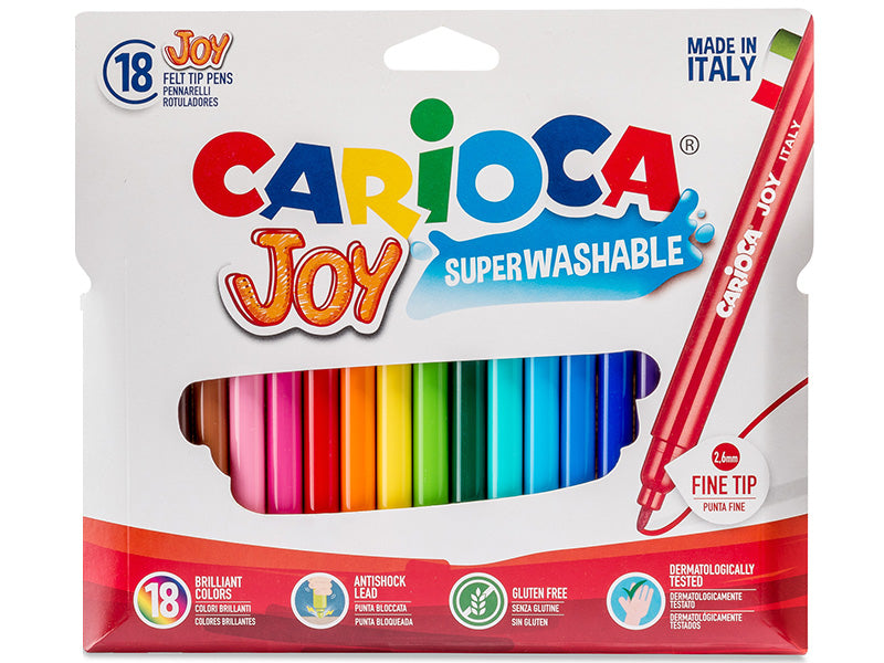 Achat Pochette de 18 feutres ultra lavables - Carioca Joy