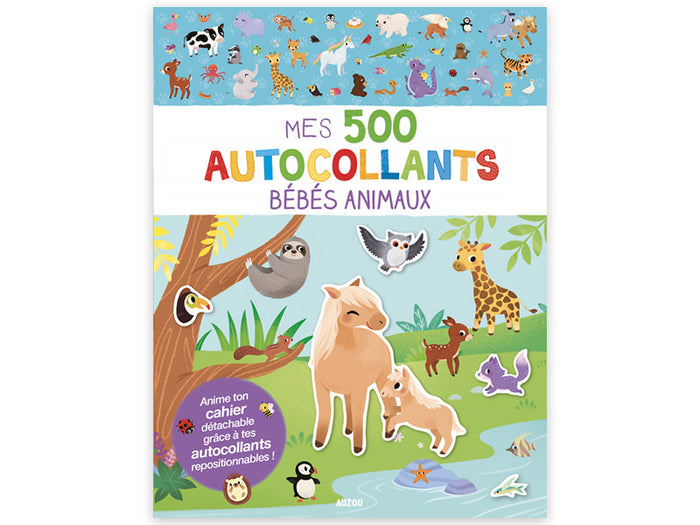 Achat Cahier Mes 500 autocollants - les bébés animaux