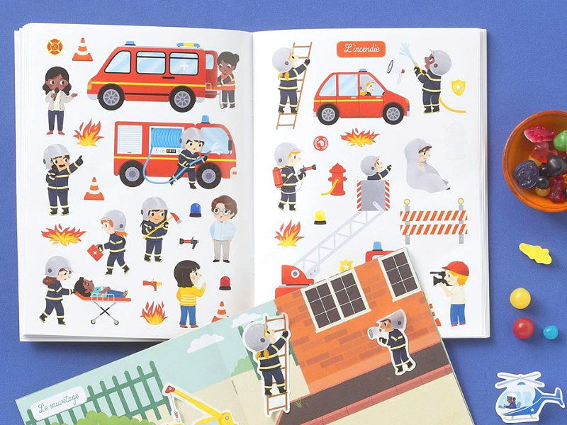 achat Cahier Mes 500 autocollants - police et pompiers