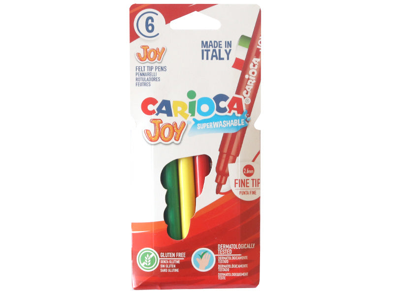 Achat Pochette de 6 feutres ultra lavables - Carioca Joy