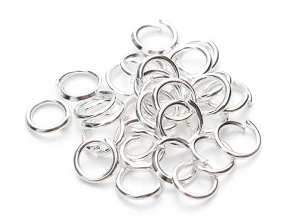 Achat 20 anneaux 4mm - flash argent 925