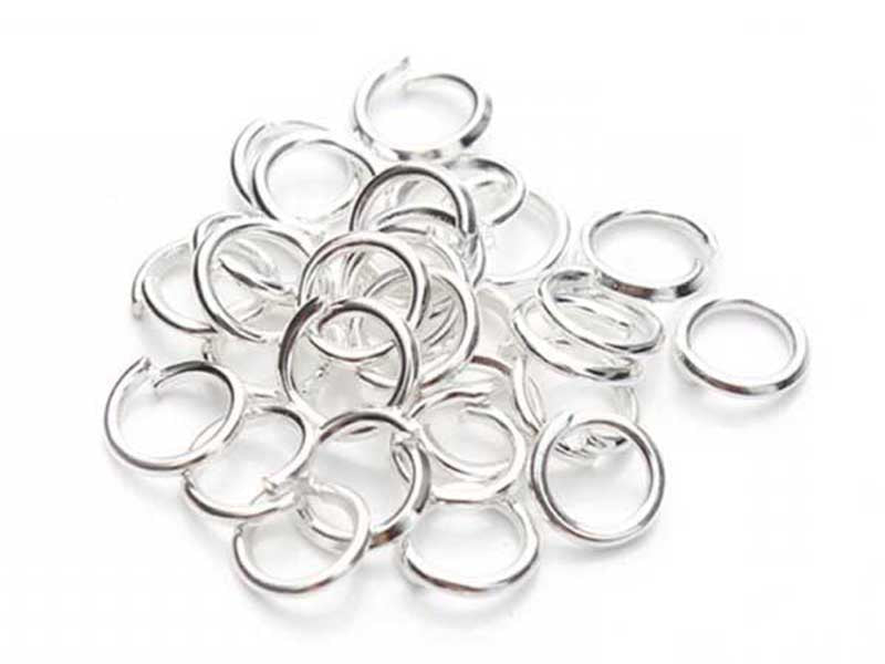 Achat 20 anneaux 4mm - flash argent 925