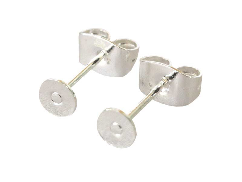 Achat Paire de puces d'oreilles avec embouts - flash argent 925