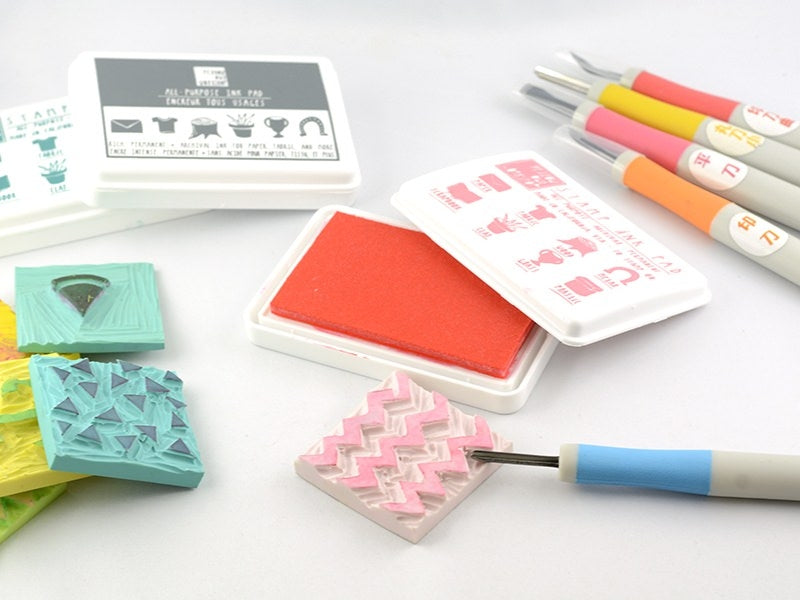 Achat Plaque de gomme à graver pour tampon - blanche