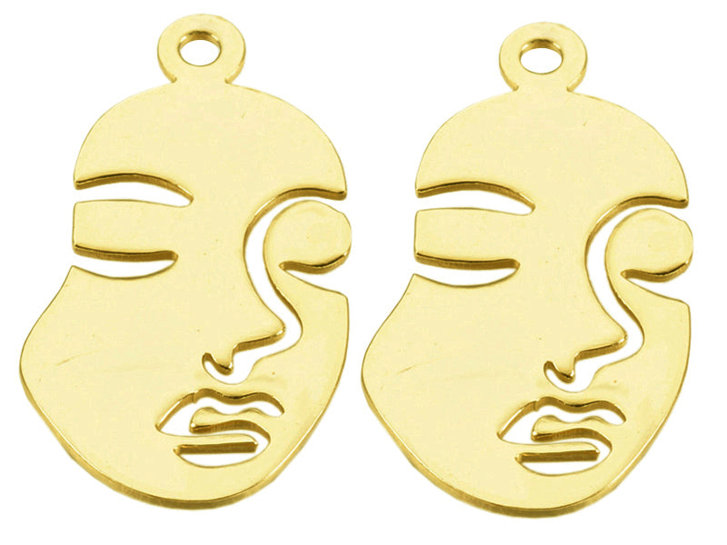 achat Pendentif portrait - doré à l'or fin