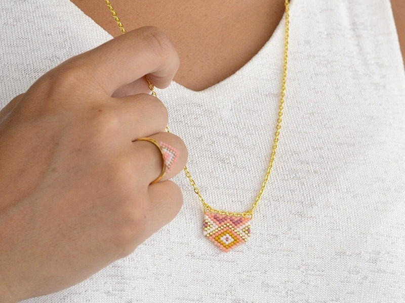 achat Miyuki Delicas 11/0 - Fancy lined blush DB-2373