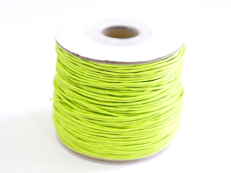 Achat 1 m de fil de coton ciré - vert pomme