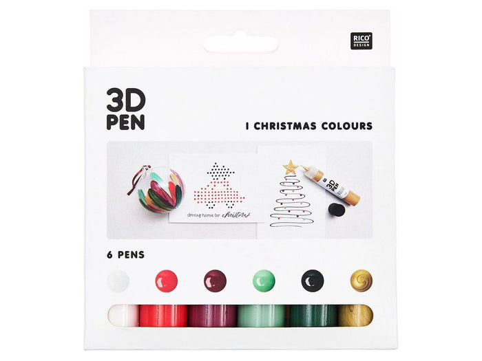 Achat Set de 6 Stylos pour peinture 3D - Noël - Rico Design