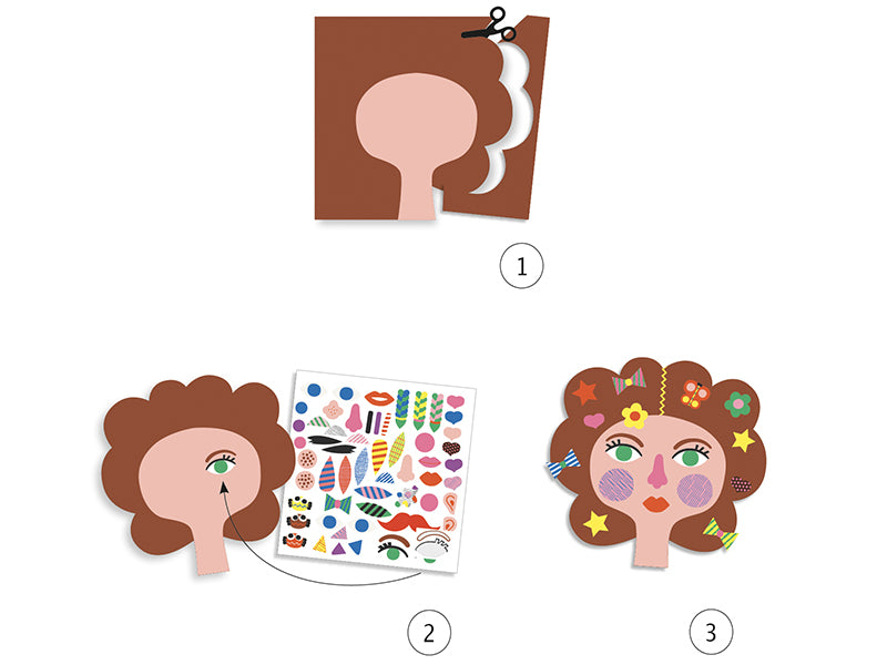 achat Créer avec des stickers - Coiffeur