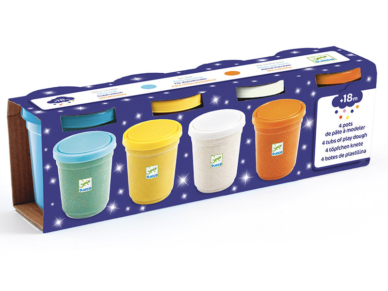 Achat 4 pots de pâte à modeler pailletées