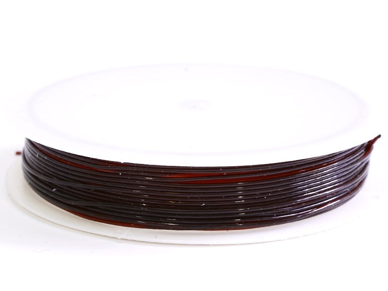 Achat 5 m de fil élastique 0,8 mm - chocolat