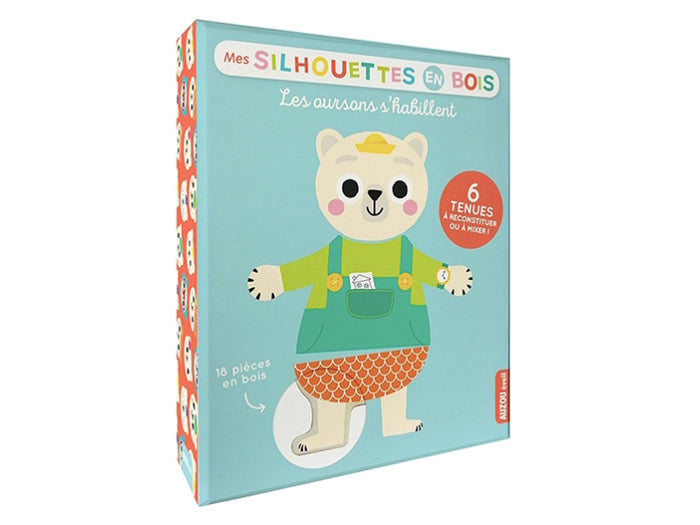 Achat Jeu les oursons s'habillent - mes silhouettes en bois -jacque isabelle