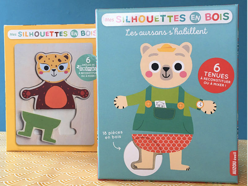 Achat Jeu les oursons s'habillent - mes silhouettes en bois -jacque isabelle